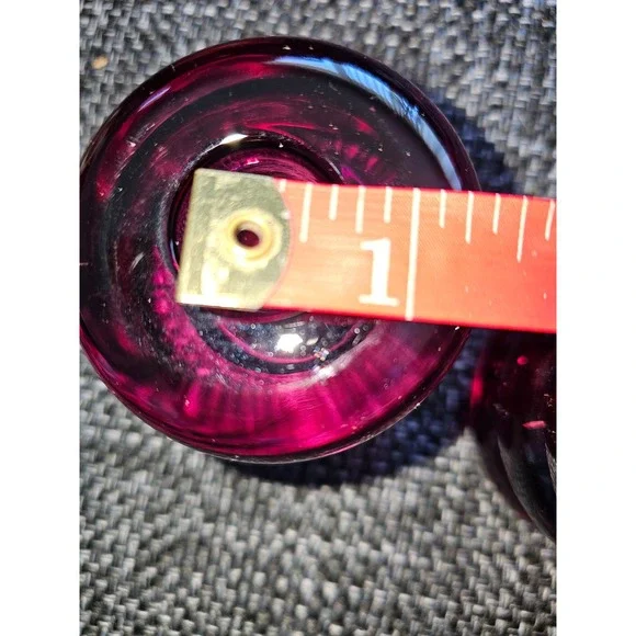 Target Essentials Purple Glass Candle Holders Set of 4 Bubble Stacked Taper Tea - Picture 2 of 6